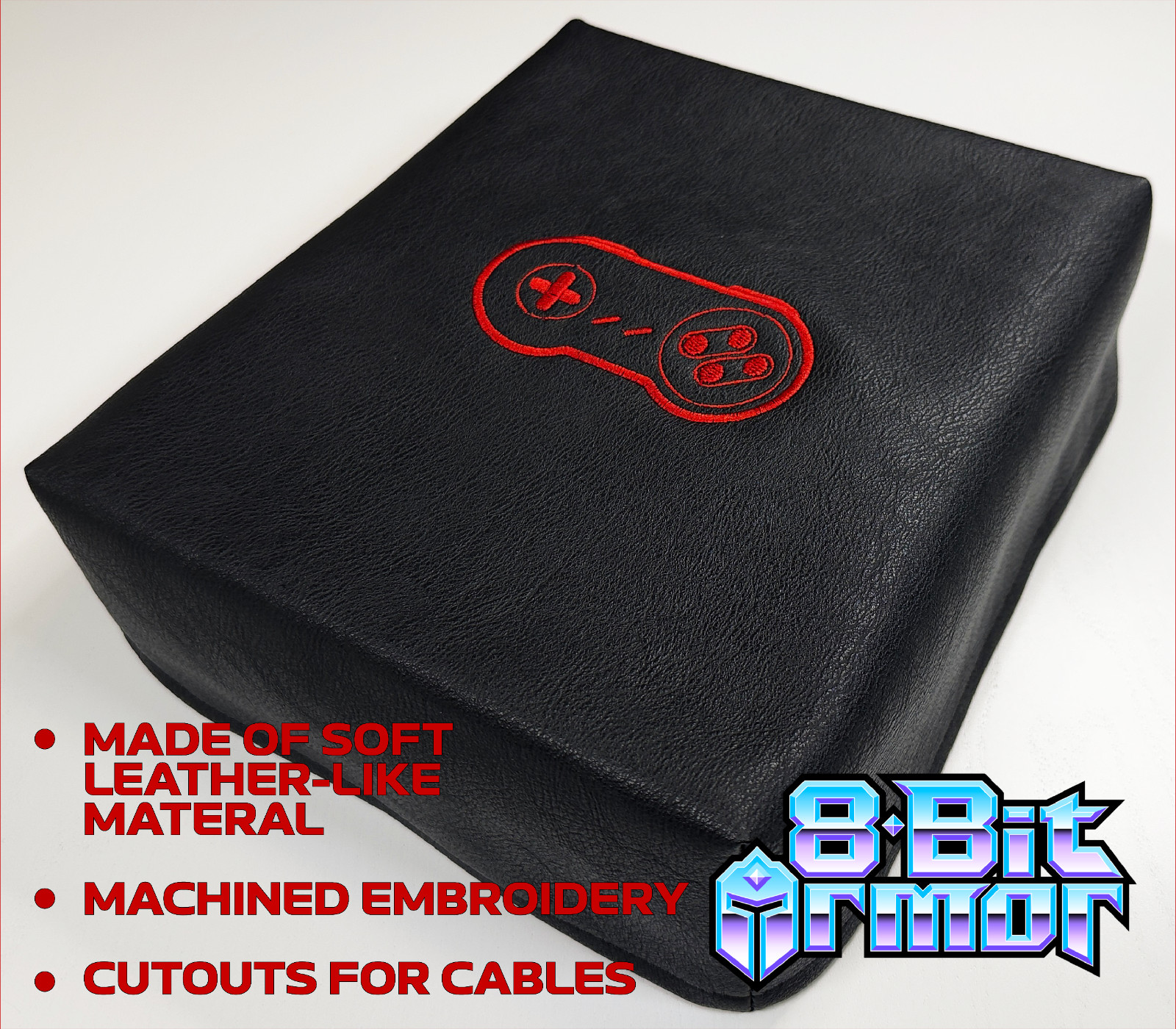 8Bit Armor Super Nintendo SNES Console Faux Leather Dust Cover Protector w/ Logo