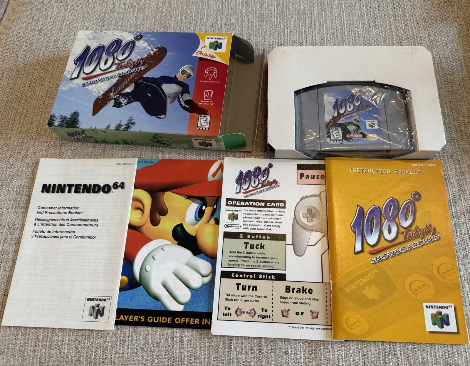 1080 Snowboarding Nintendo 64 N64 – Complete in Box CIB – Near Mint – Authentic