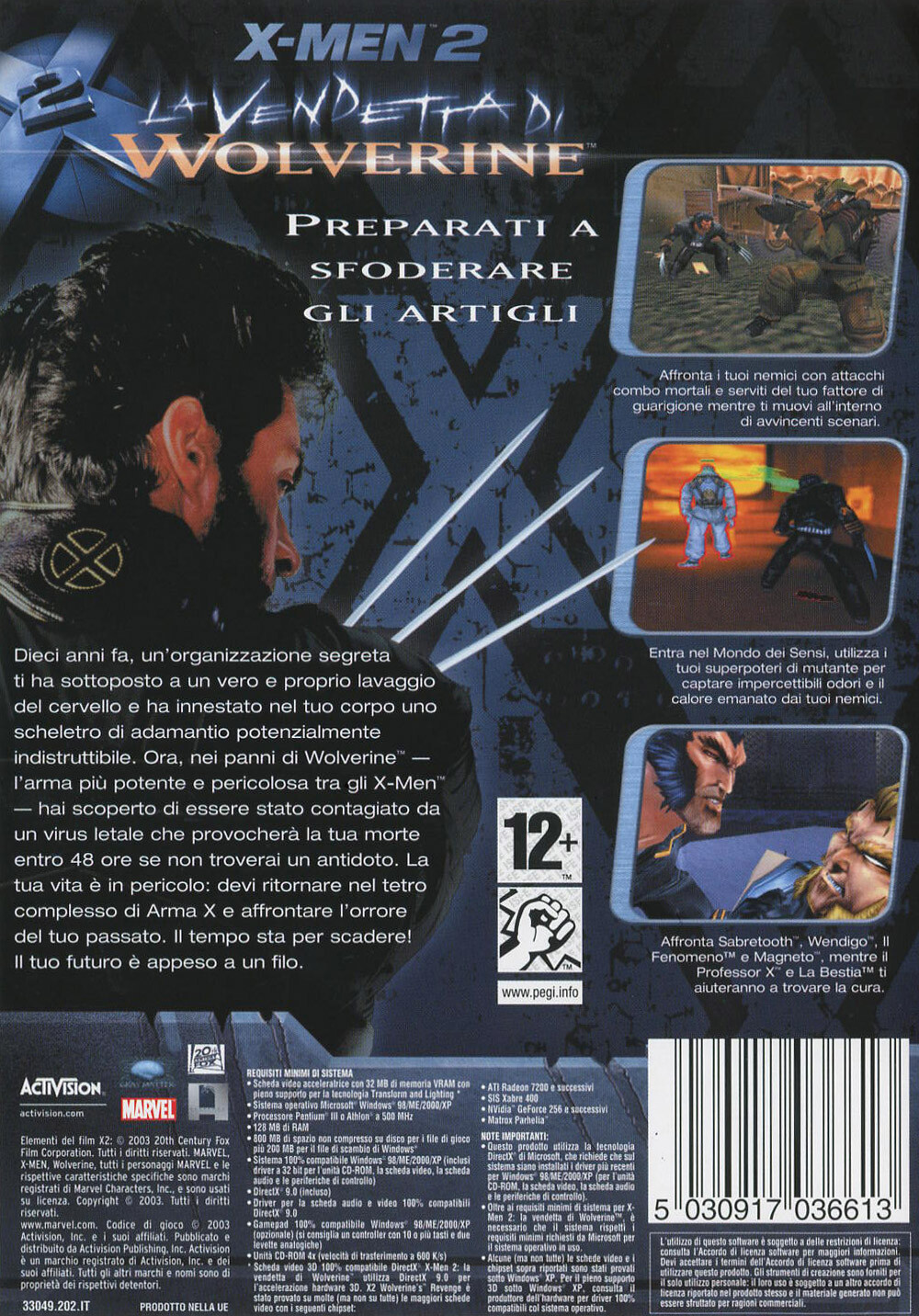 X-Men 2 Revenge of Wolverine PC ACTIVISION BLIZZARD