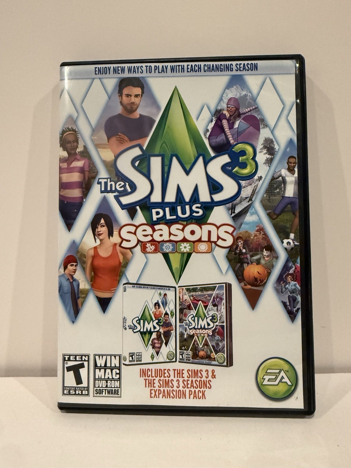Sims 3 Plus Seasons (Windows/Mac, 2012) – Case + Insert
