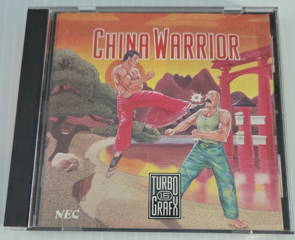China Warrior TurboGrafx 16 NEC Game Manual & Case