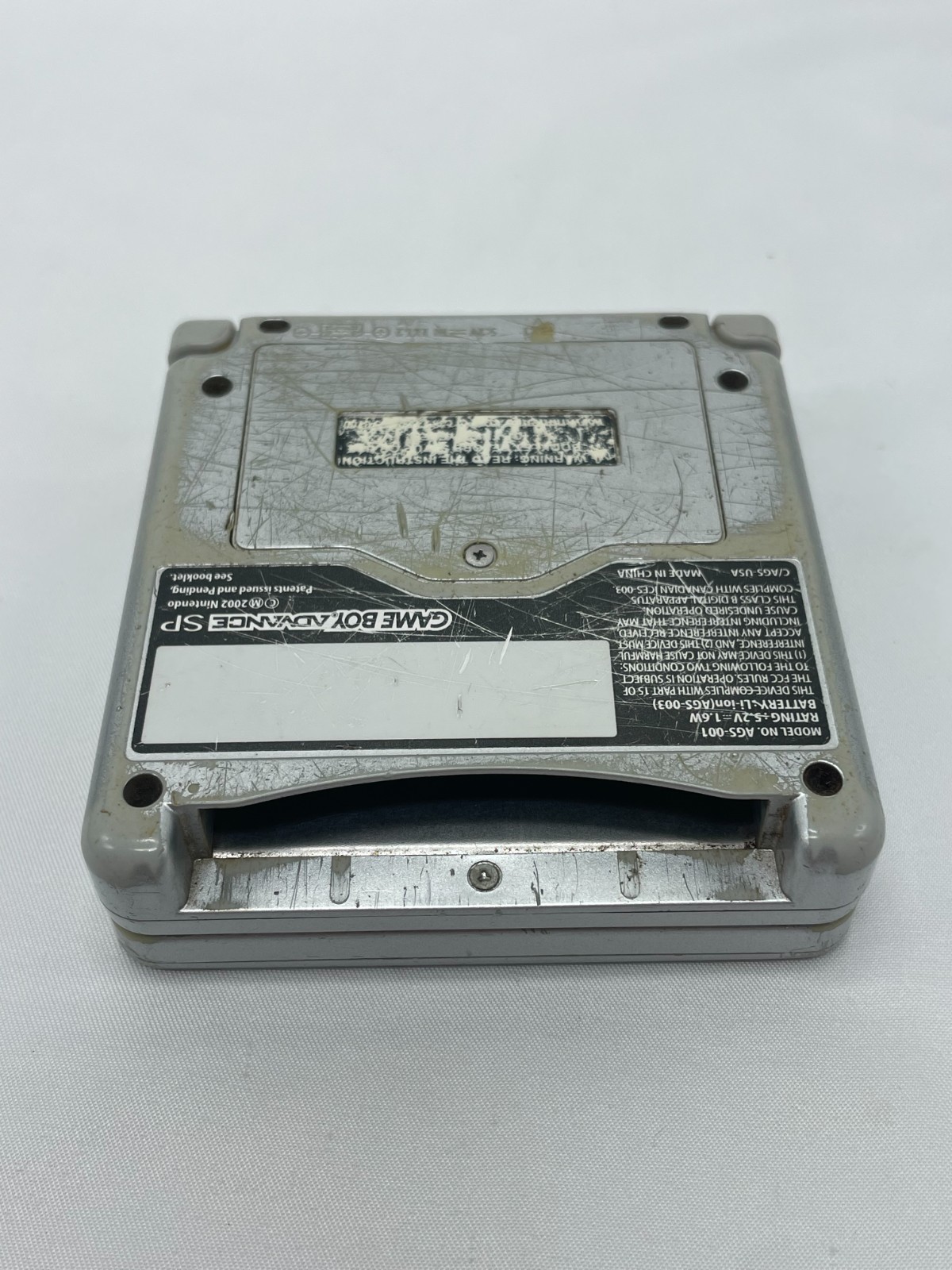 Nintendo Game Boy Advance SP Handheld System Silver AGS-001 Tested – W/ Charger