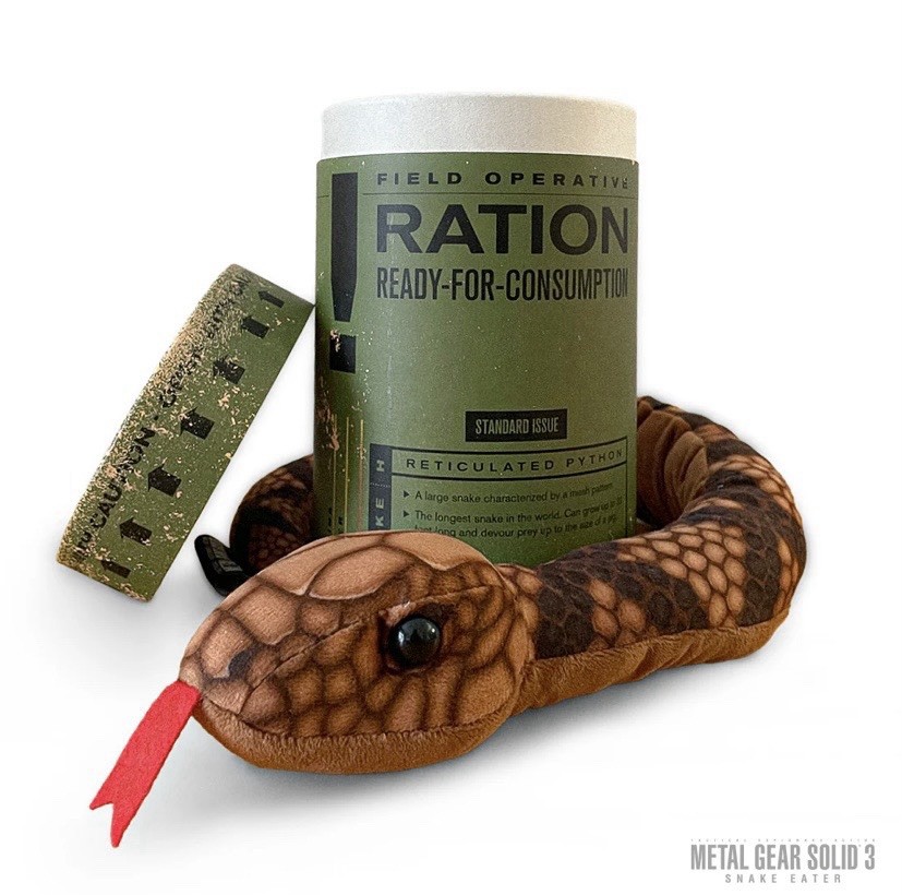Metal Gear Solid 3 Snake Eater SNAKE Ration Plushie SOLD OUT RARE