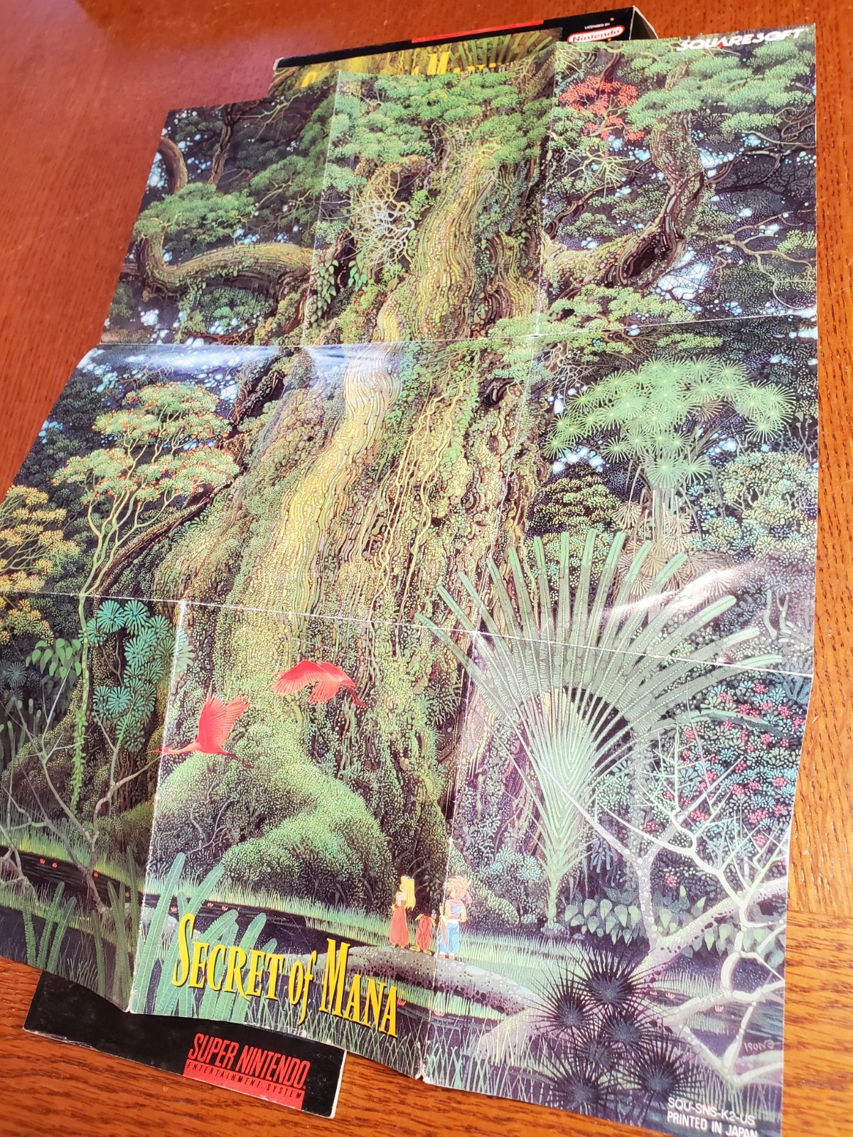 Secret Of Mana SNES Original Box Only Manual And Map