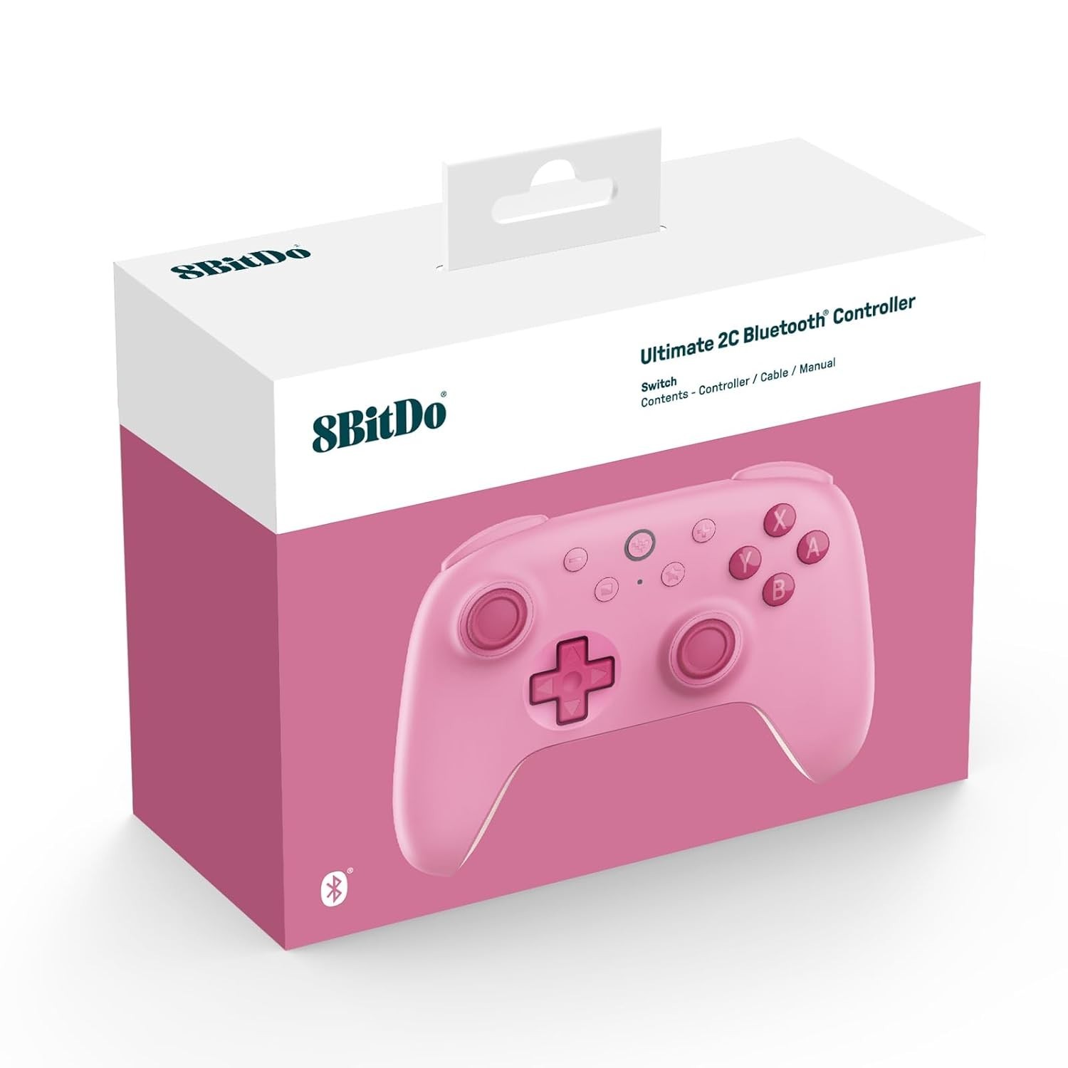 Battery-Powered Pink Game Controller with Custom Mapping for Nintendo Switch 2