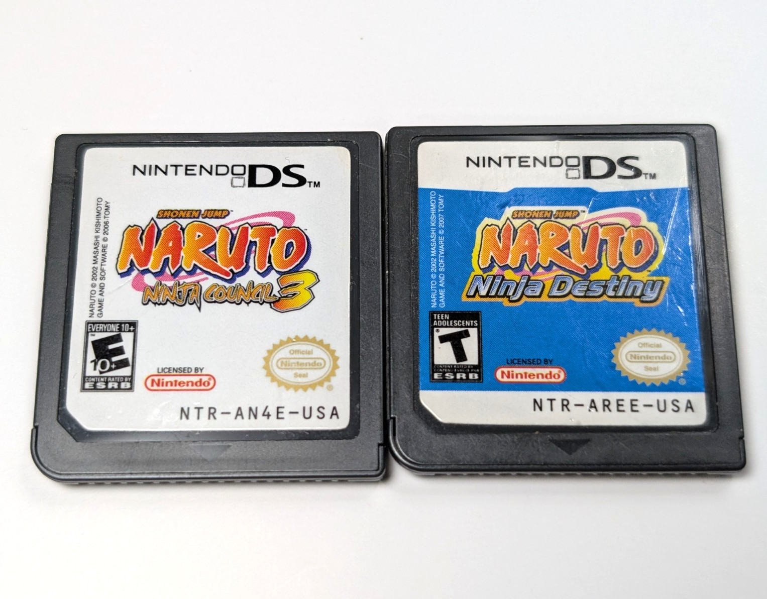 Naruto Ninja Destiny + Ninja Council 3 Nintendo DS authentic lot of 2