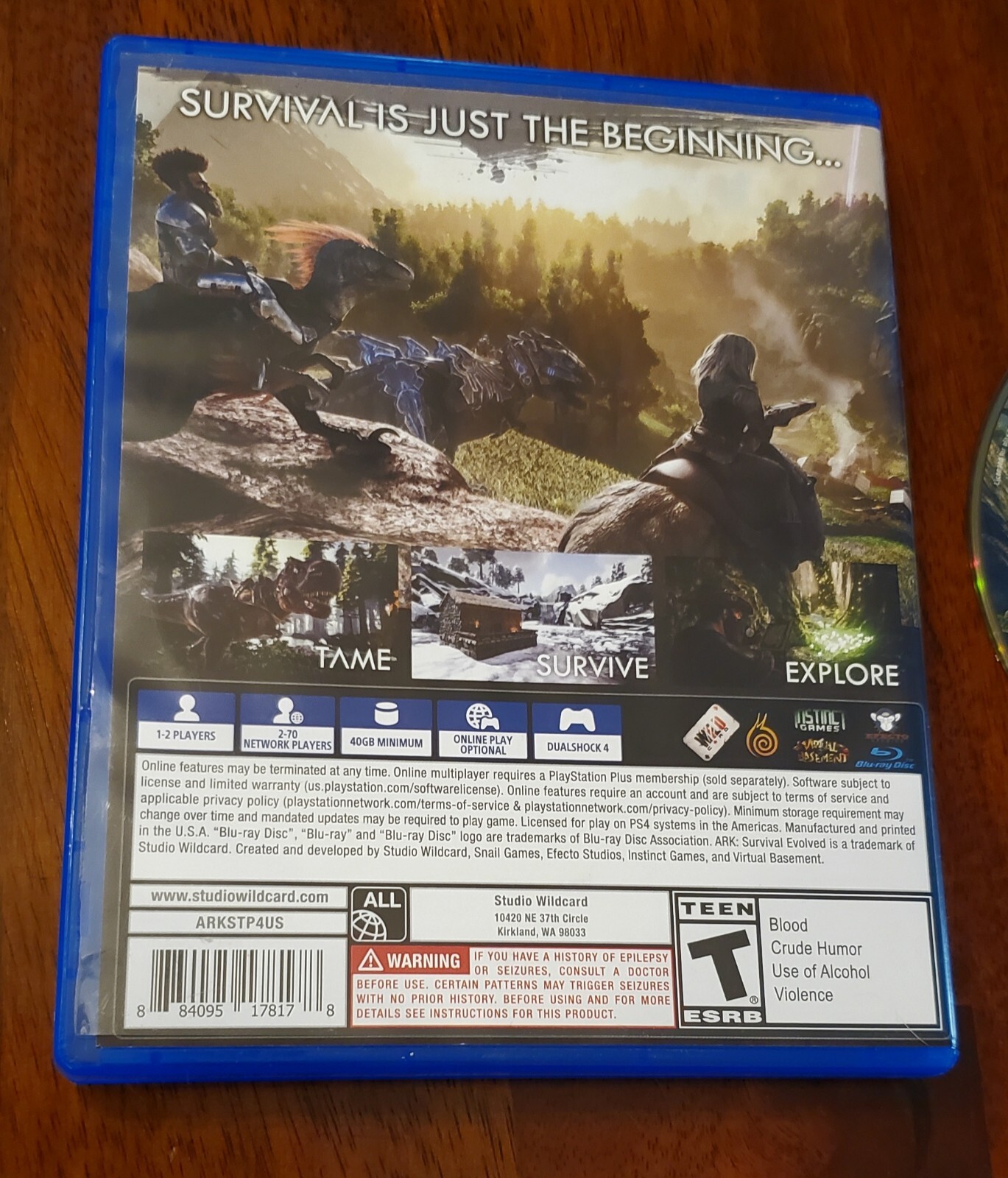 Studio Wildcard Ark: Survival Evolved Sony PlayStation 4
