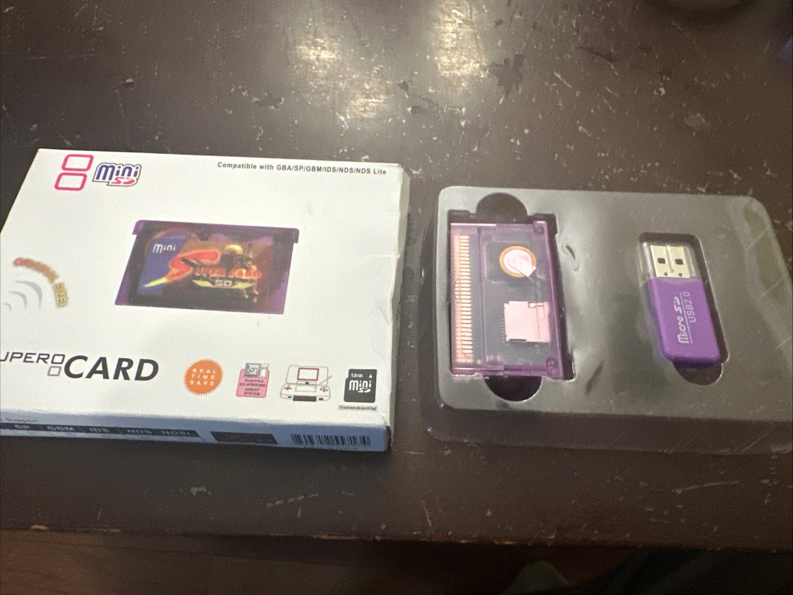 Super SuperCard Mini SD Flash Cart Kit for Game Boy Advance w/ USB 2.0 Reader