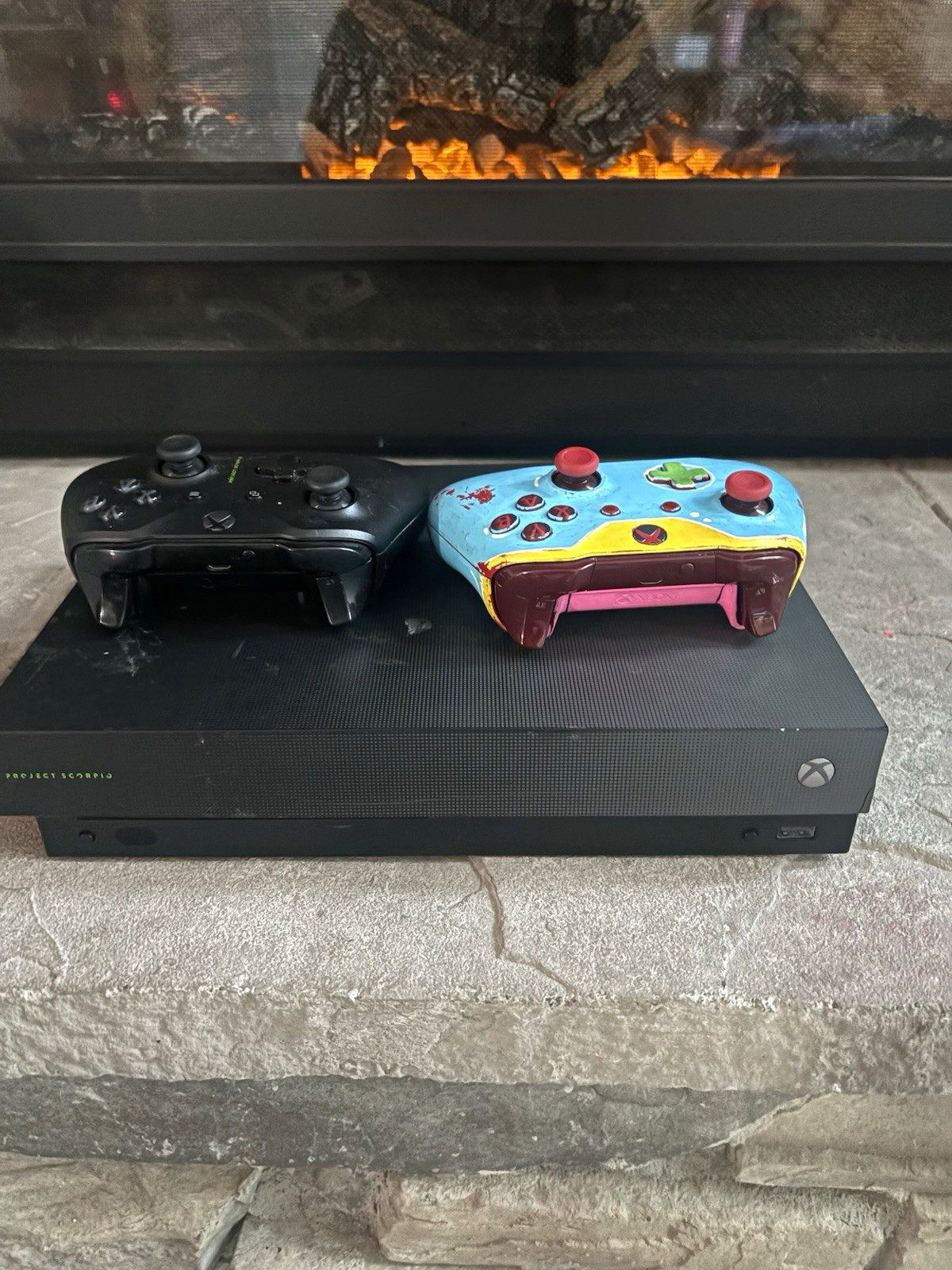 Microsoft Xbox One X Project Scorpio Edition 1TB 4K UHD Console w/ 2 Controllers