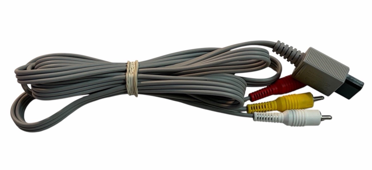 OEM Nintendo Wii Composite AV RCA Audio Video Cable Cord Authentic