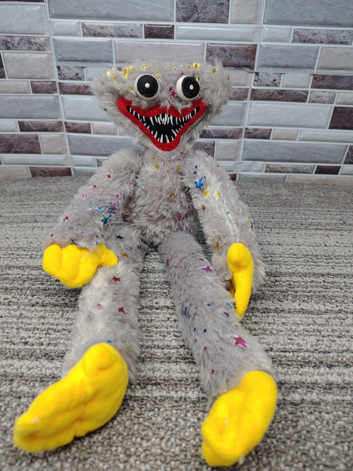 Poppy Playtime Gray Italo Huggy Wuggy Stary Plush Stuffed Animal