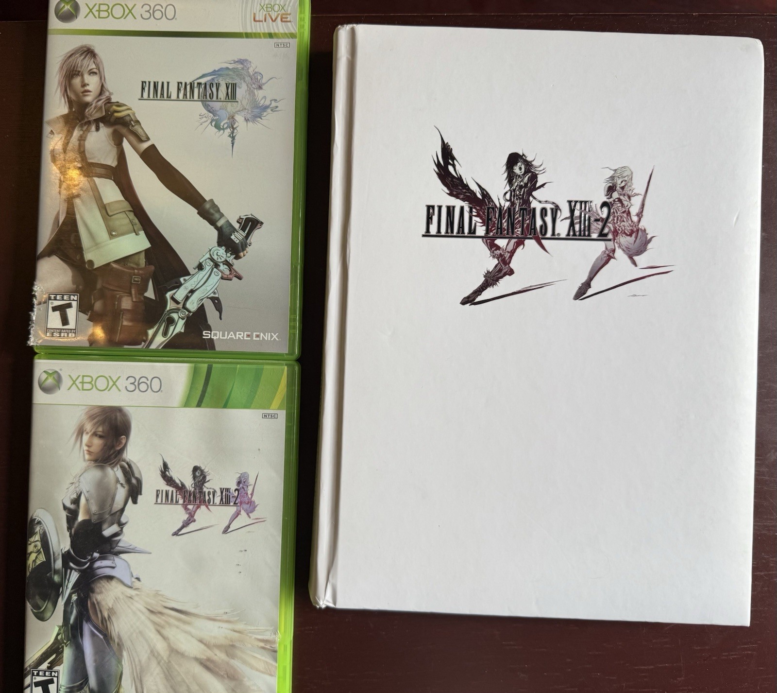 Final Fantasy XIII & XIII-2 Xbox 360 CIB + Collector’s Edition Strategy Guide Lo