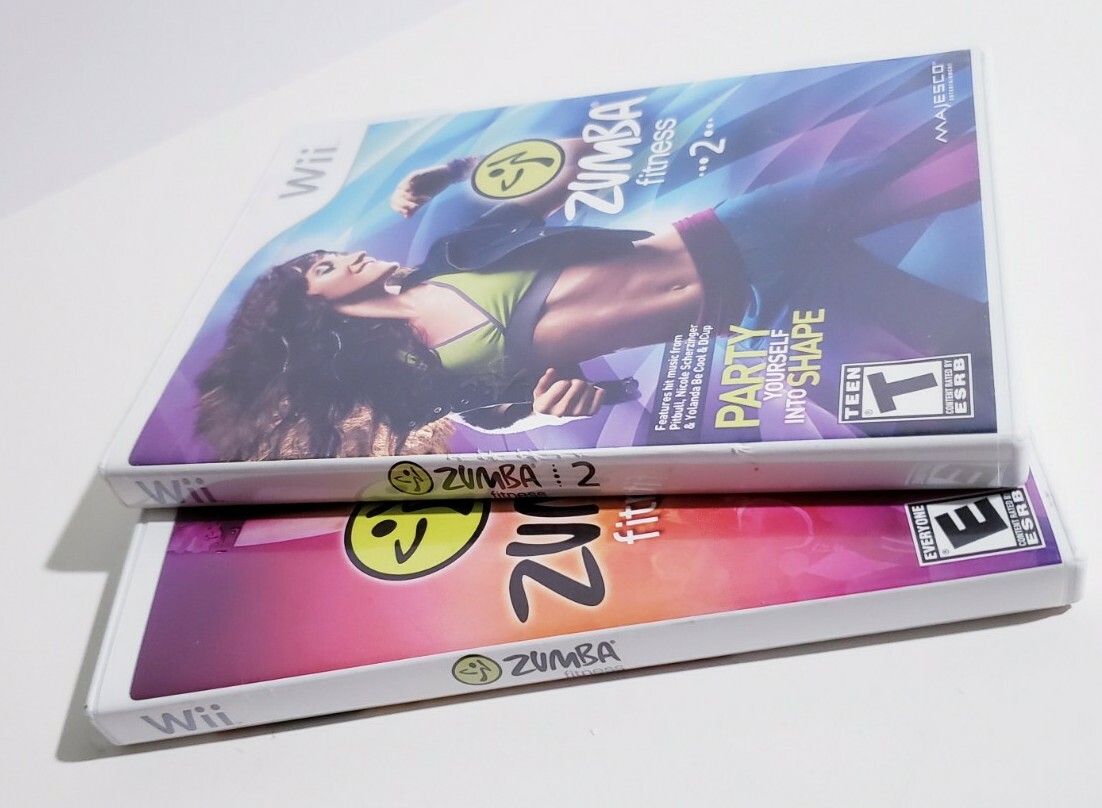 Zumba Fitness 1 and 2 Games & Zumba Belt Bundle (Nintendo Wii) Free Shipping