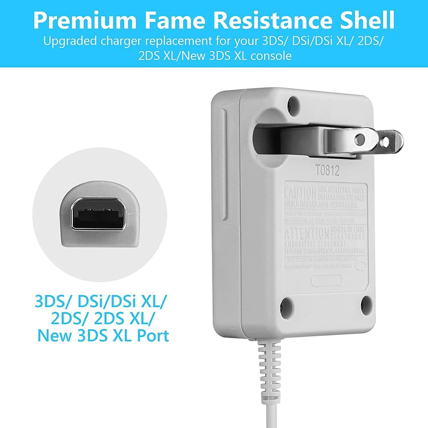 LOT AC Wall Charger Cable Power Adapter for Nintendo DSi XL/3DS XL/3DS/2DS/DSi