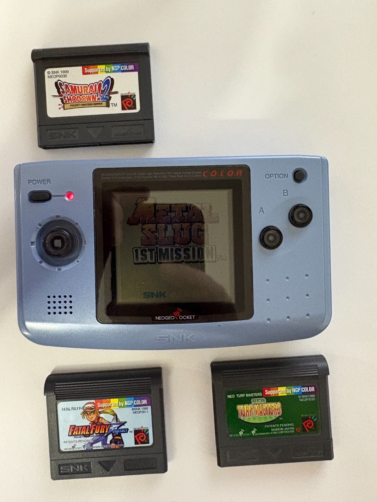 Neo Geo Pocket Color Console Lot Tested Samurai Shodown 2 Metal Slug Fatal Fury