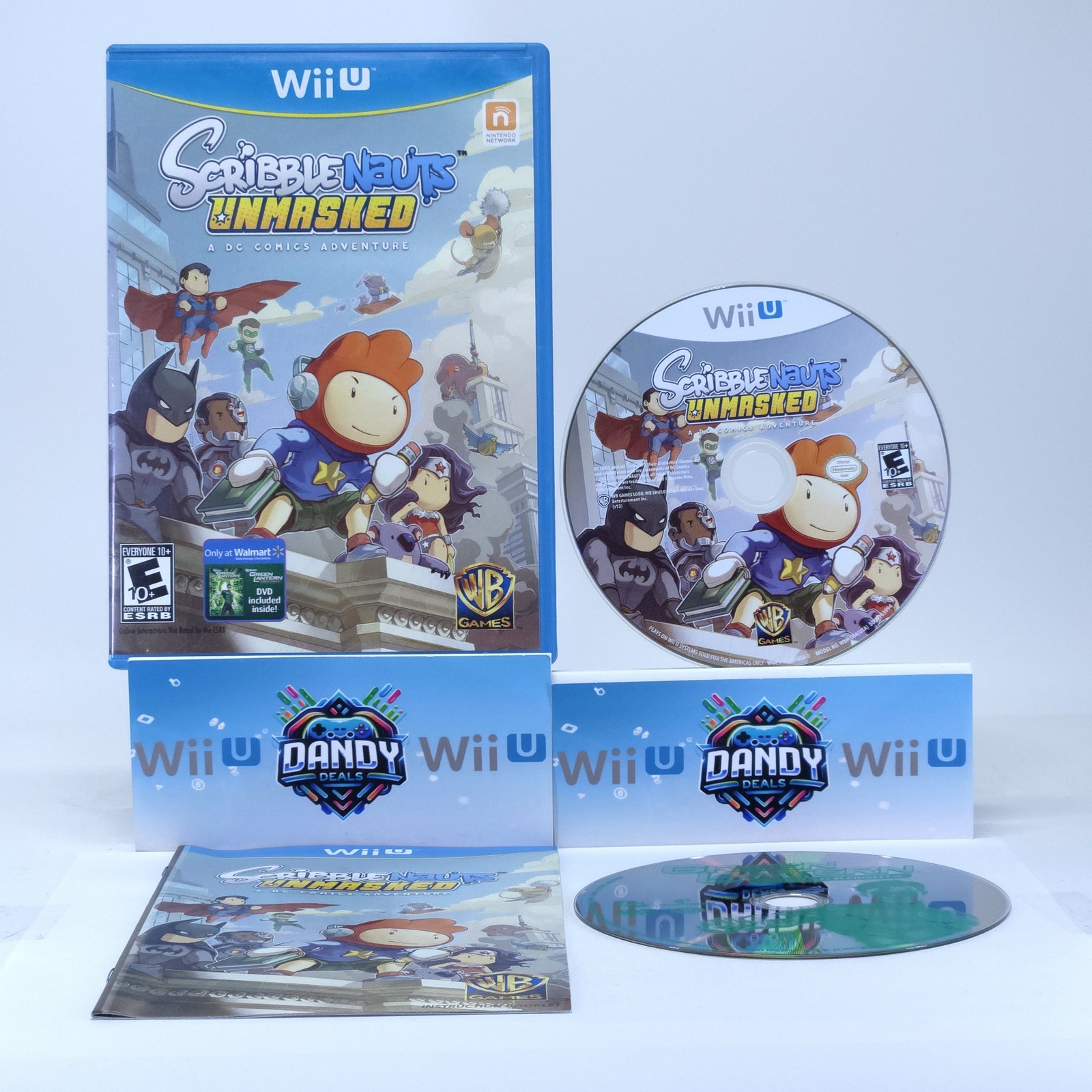 Scribblenauts Unmasked: A DC Comics Adventure DVD Bundle CIB W/ Manual + Dvd – W