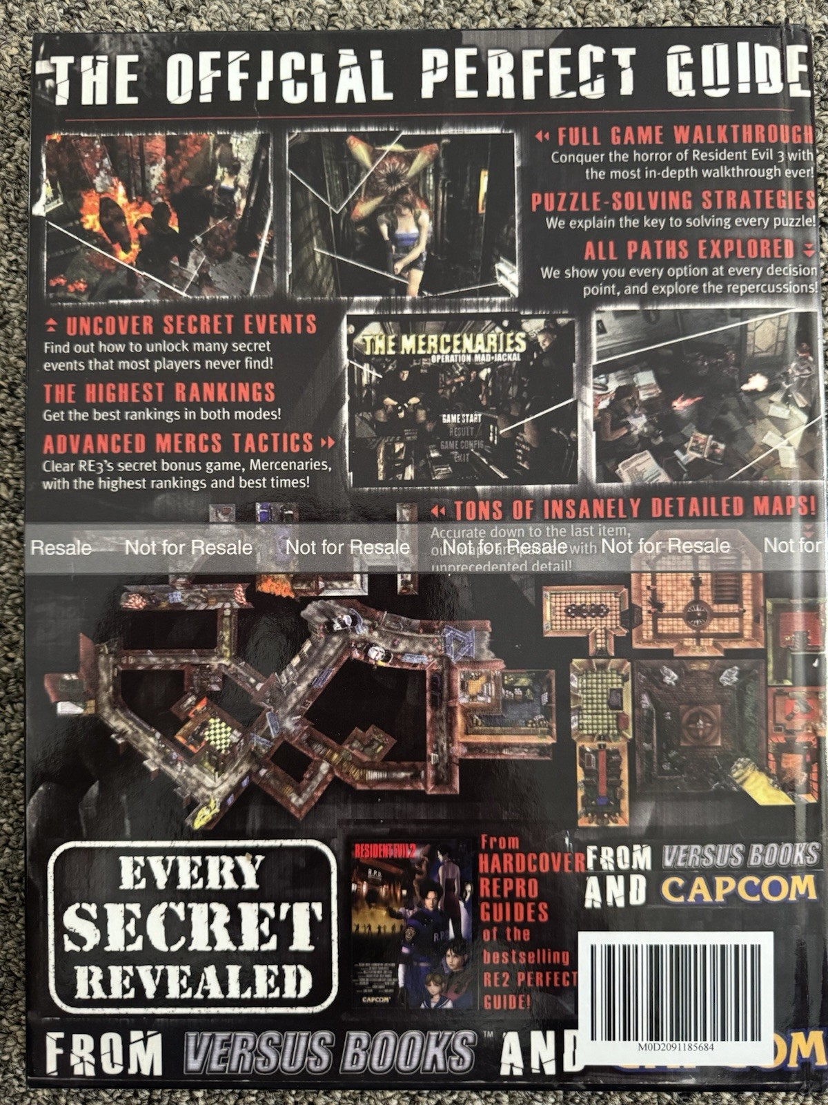 Resident Evil 3: Nemesis Versus PS1 Custom Hardcover Complete Strategy Guide