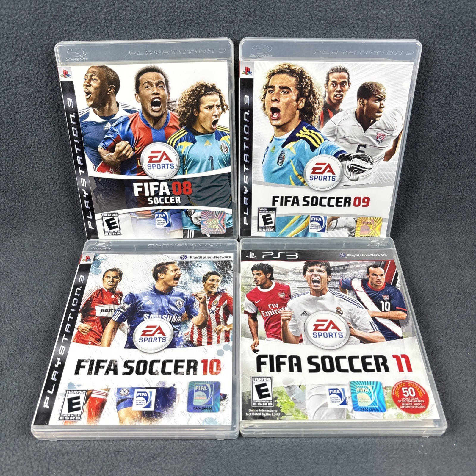 PlayStation 3 – FIFA Soccer 08, 09, 10, & 11 – Complete – Refurbished, Very Good