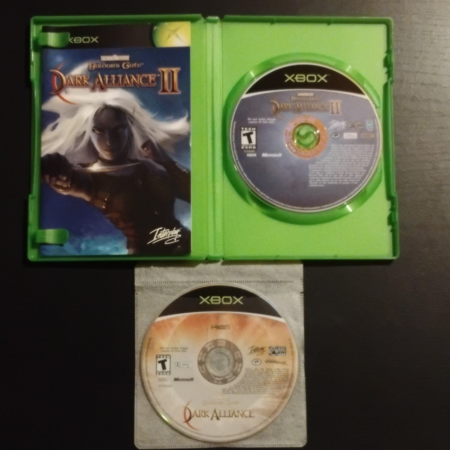 Baldur’s Gate: Dark Alliance 1 & 2 Xbox Dungeon Crawler/Hack-and-Slash Games Lot