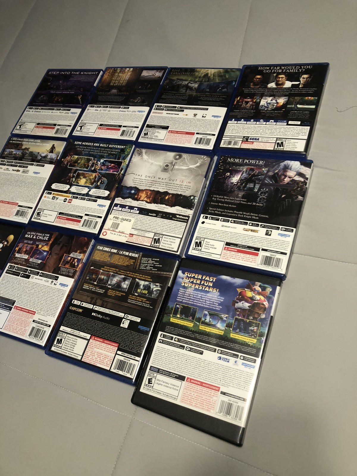 Ps5/ps4 Game Lot Kingdom Hearts Devil May Cry Resident Evil Elden Ring As Is
