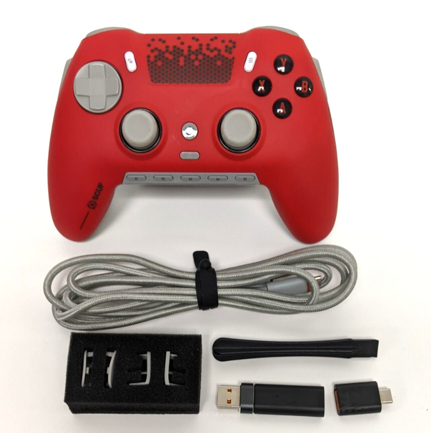 SCUF Envision Pro Wireless Controller for PC Only Gray Red
