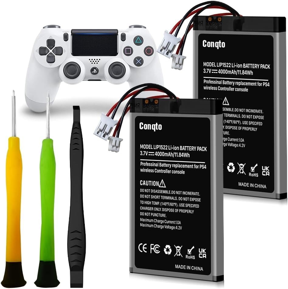 WAVYPO 4000mAh PS4 Controller Battery Replacement for PS4 PS4 Pro Dualshock 4 (2