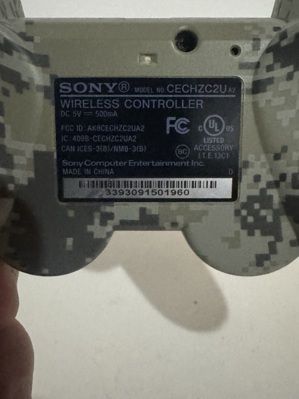 Sony PS3 Dualshock Wireless Controller Green Camo OEM Original CECHZC2U Tested