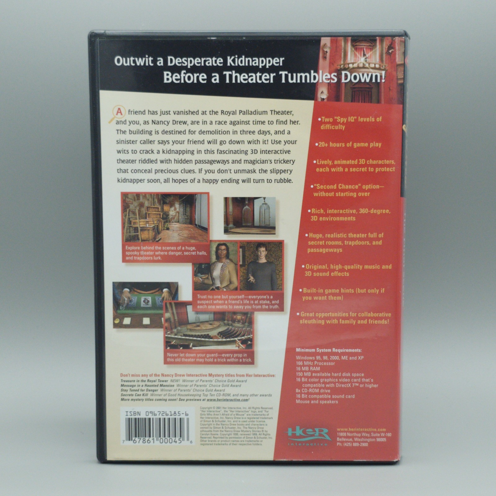 Nancy Drew The Final Scene PC Game Her Interactive Mystery 5 CD ROM