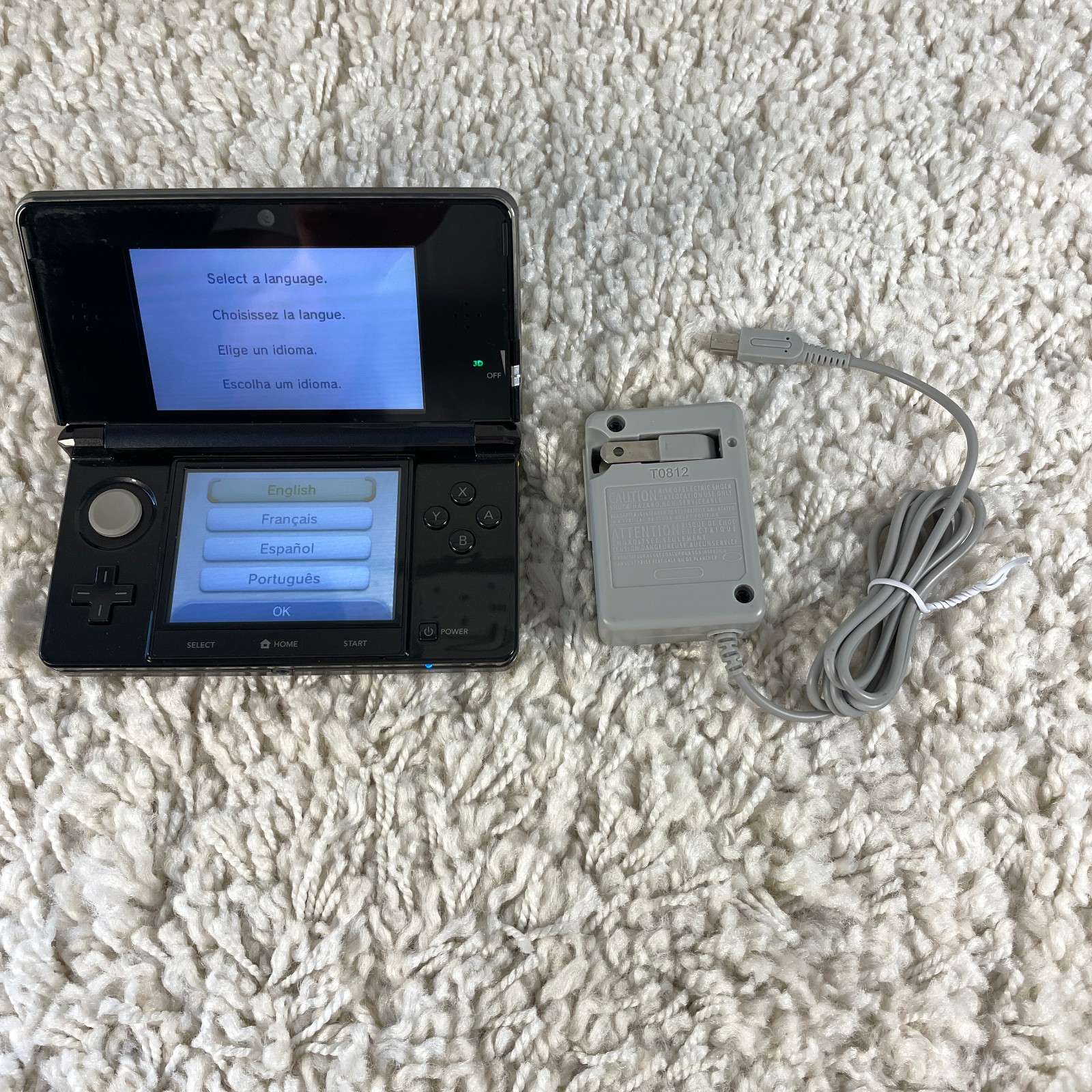 Nintendo 3DS Cosmo Black Handheld Console System CTR-001 Tested