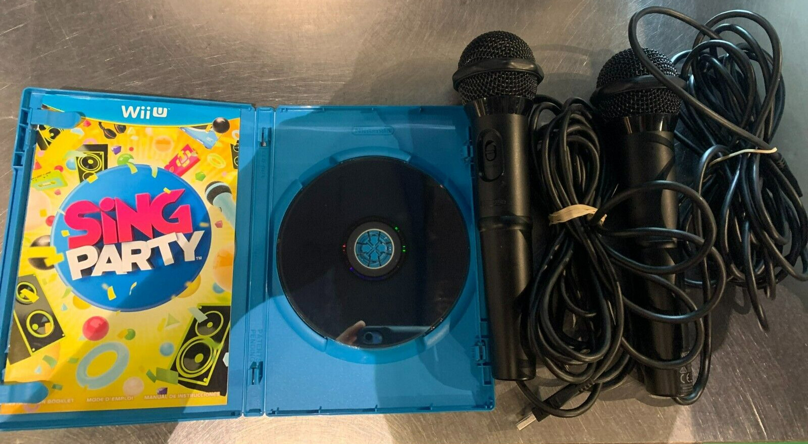 Sing Party (Nintendo Wii U, 2012) CIB with 2 Microphones (WUP-021) TESTED WORKS