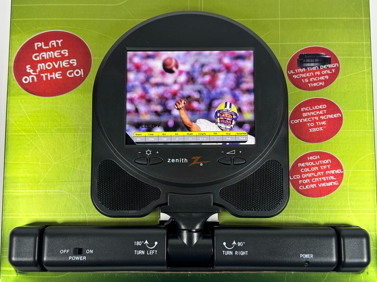 Zenith Flat Panel 5″ LCD Display Game Screen For Original Xbox G10910A Open Box