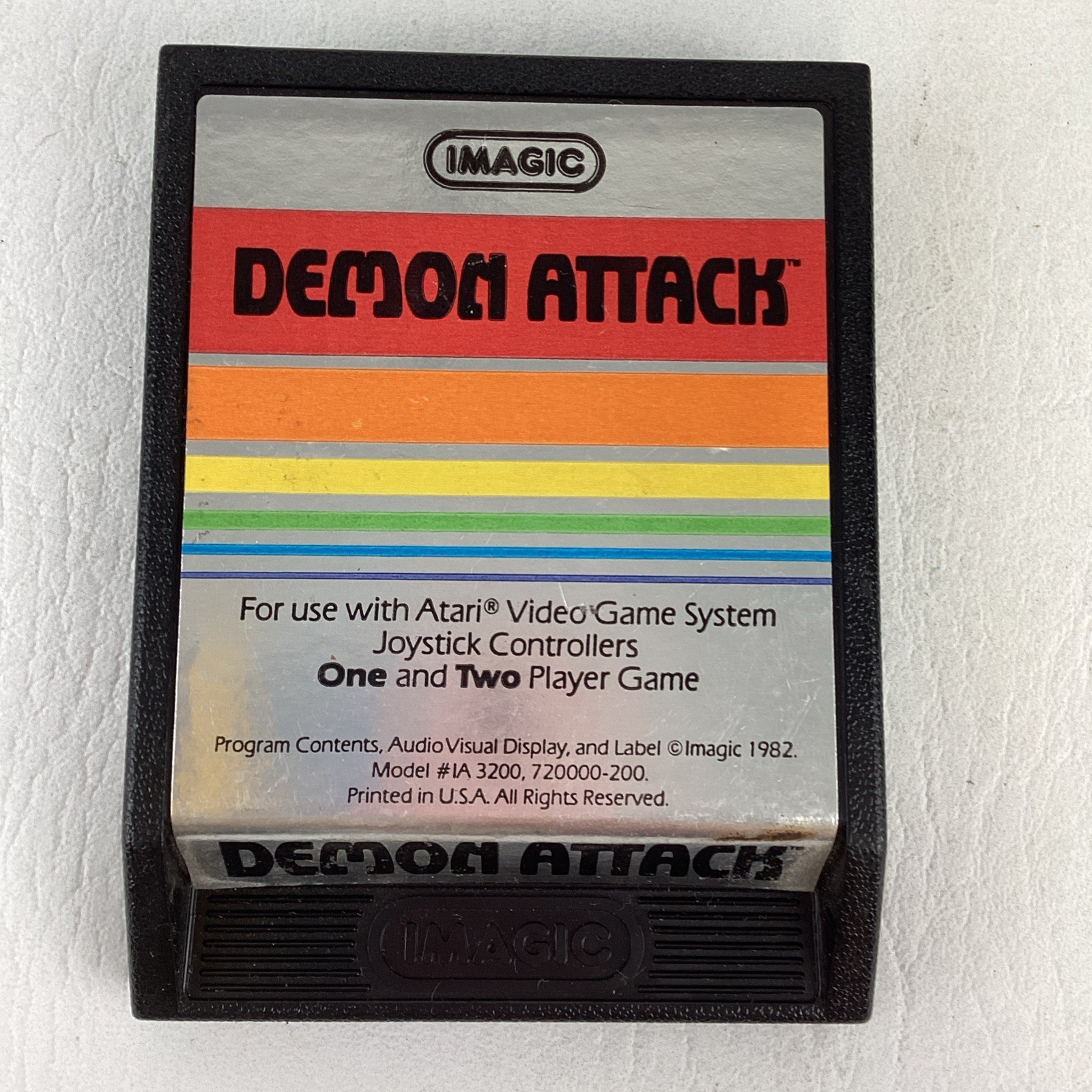 Atari 2600 Demon Attack Video Game Cartridge Vintage 1982 Retro Imagic TESTED