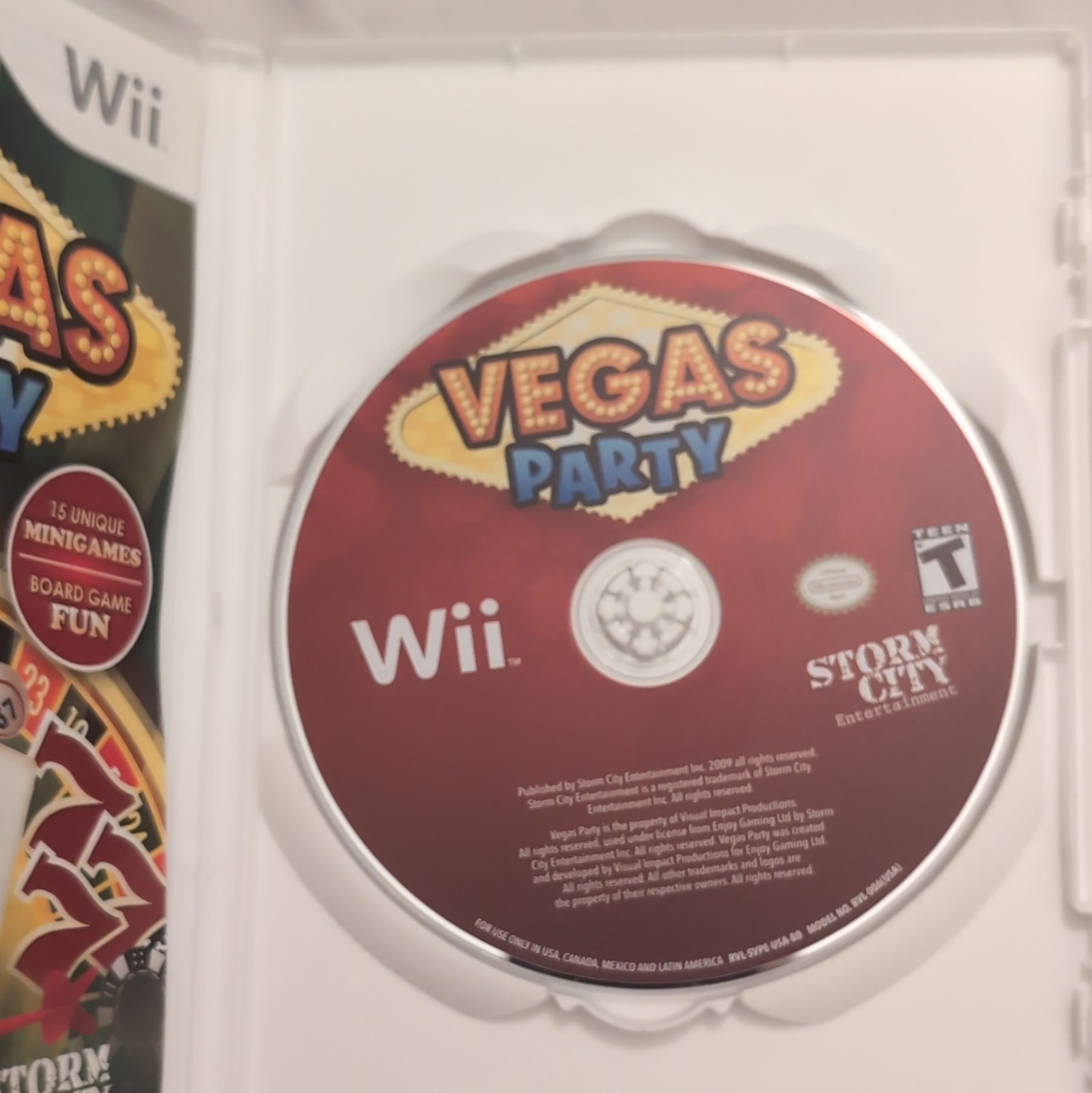 Storm City Games Vegas Party Nintendo Wii Game w/ Case & Manual 2009
