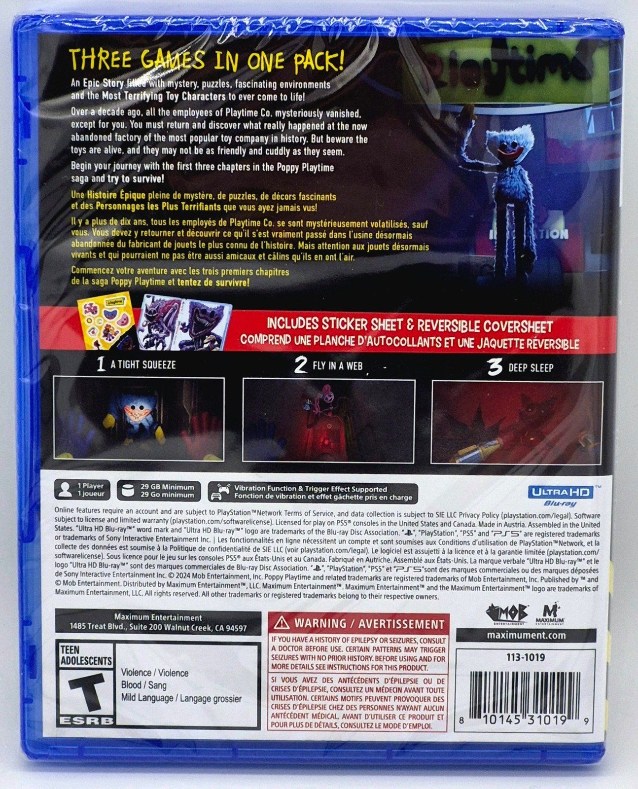 Poppy Playtime Triple Pack PS5 Brand New Factory Sealed