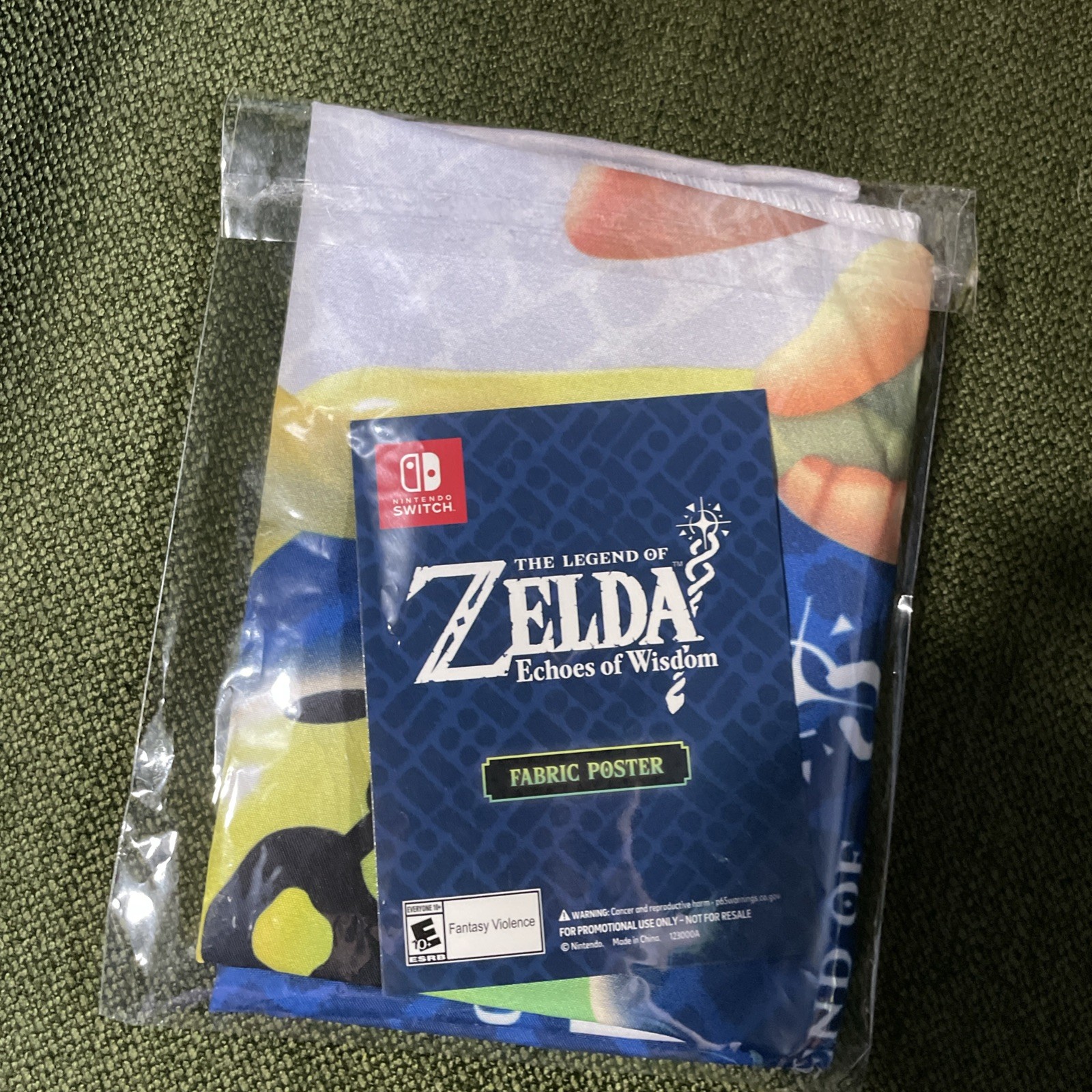 NEW SEALED Zelda: Echoes of Wisdom Fabric Poster GAMESTOP EXCLUSIVE