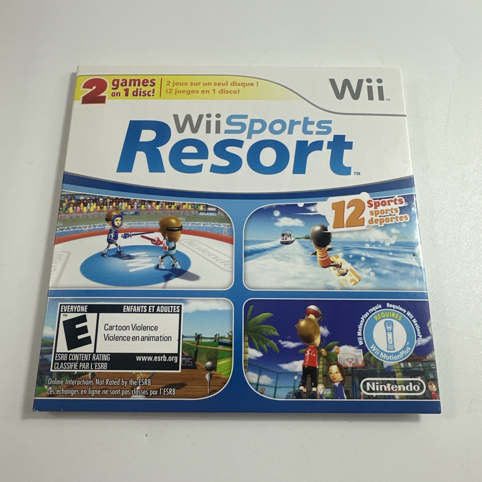 Wii Sports & Wii Sports Resort 2 in 1 Combo Disc Nintendo – Tested