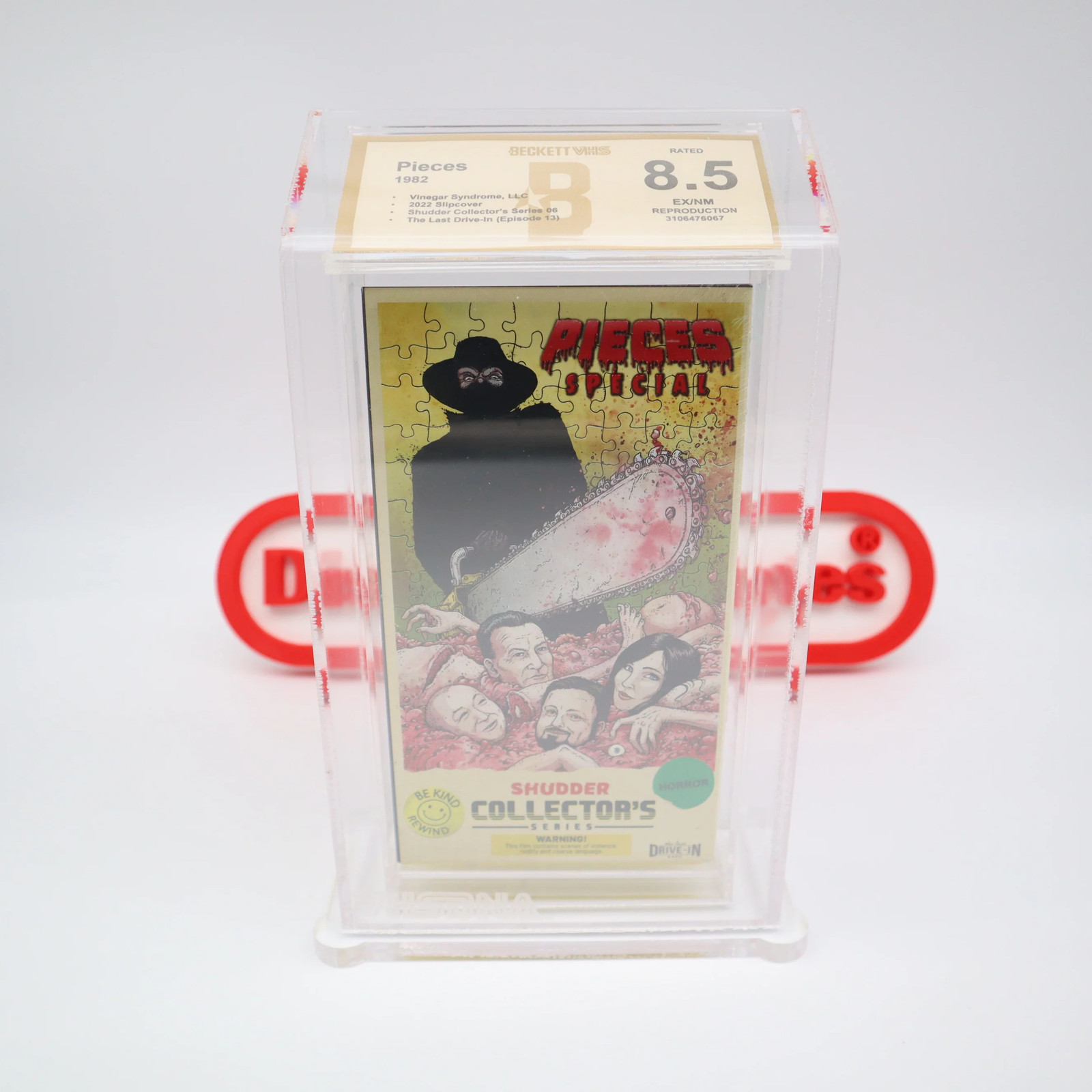 VHS – PIECES SPECIAL – SHUDDER SERIES – BECKETT GRADED 8.5 NEW & Factory Sealed!