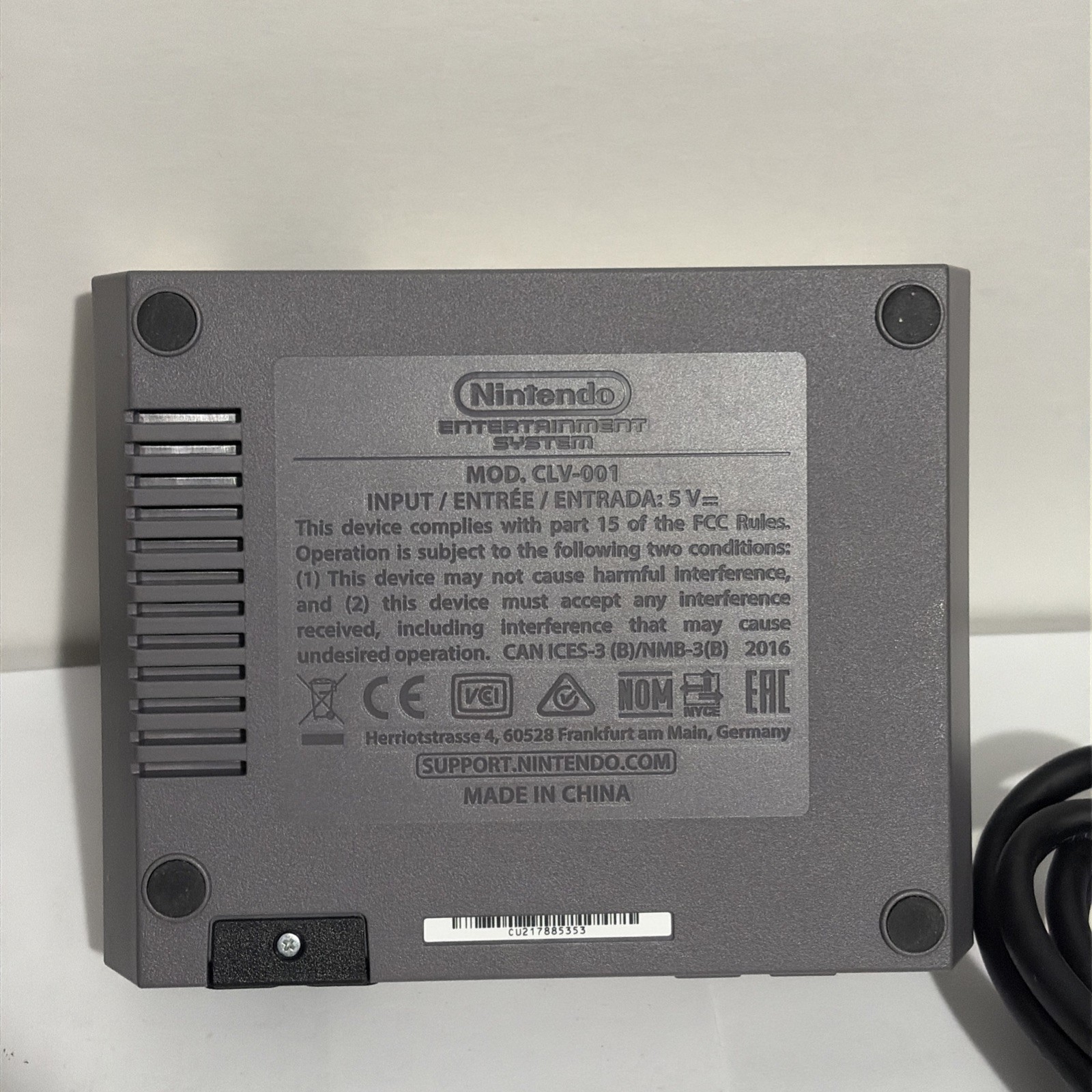 Nintendo Entertainment System NES Classic Edition Model CLV-001 Mini Console OEM