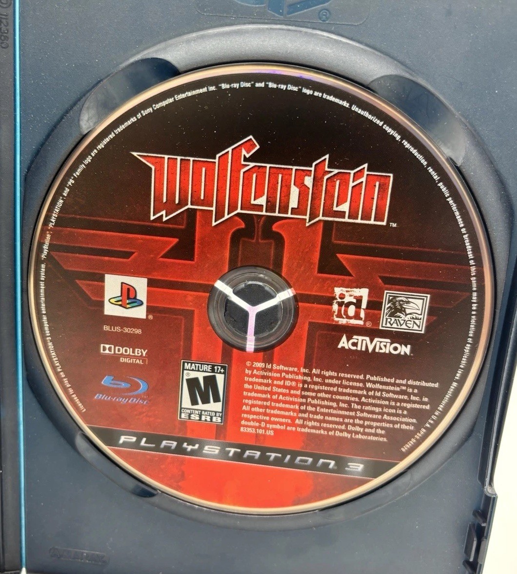 2009 Wolfenstein Sony PlayStation 3 PS3 Disc Only