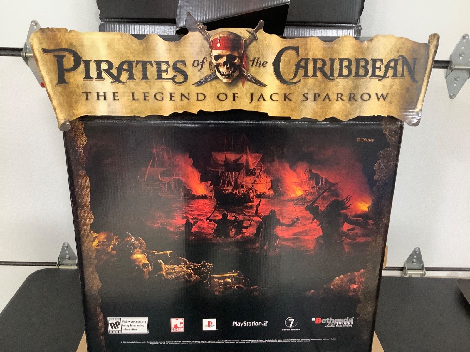 Disney 5 Ft pirates of the Caribbean legend of Jack Sparrow game Store Standee