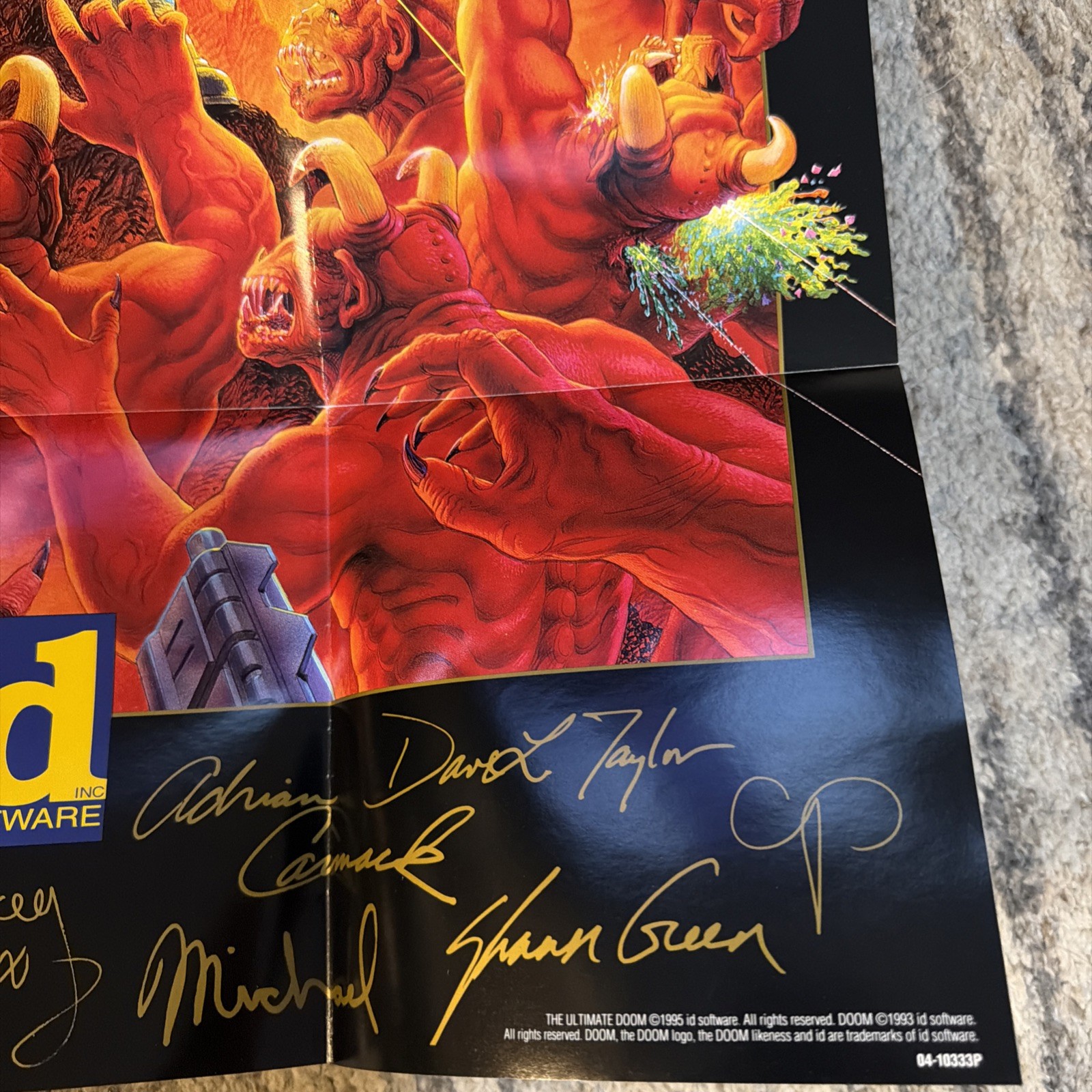 DOOM 1 (1993) PC Game Print – Wall Poster – Original Glossy 1st Print