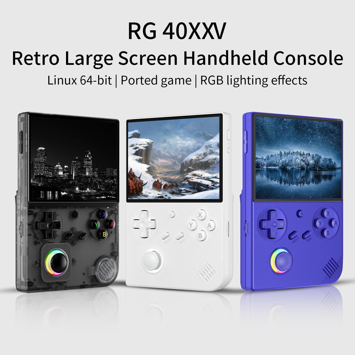 ANBERNIC RG 40XXV 4.0′ IPS handheld Game Console Linux 64-Bit 64G 5K+Games Gifts