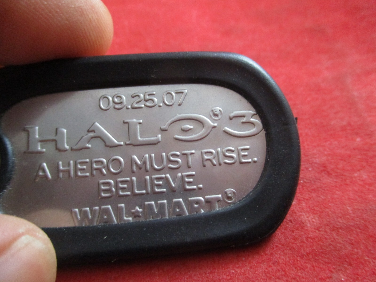 Halo 3 Xbox 360 Wal-Mart 2007 Promotional Dog Tag Necklace Chain Dogtag