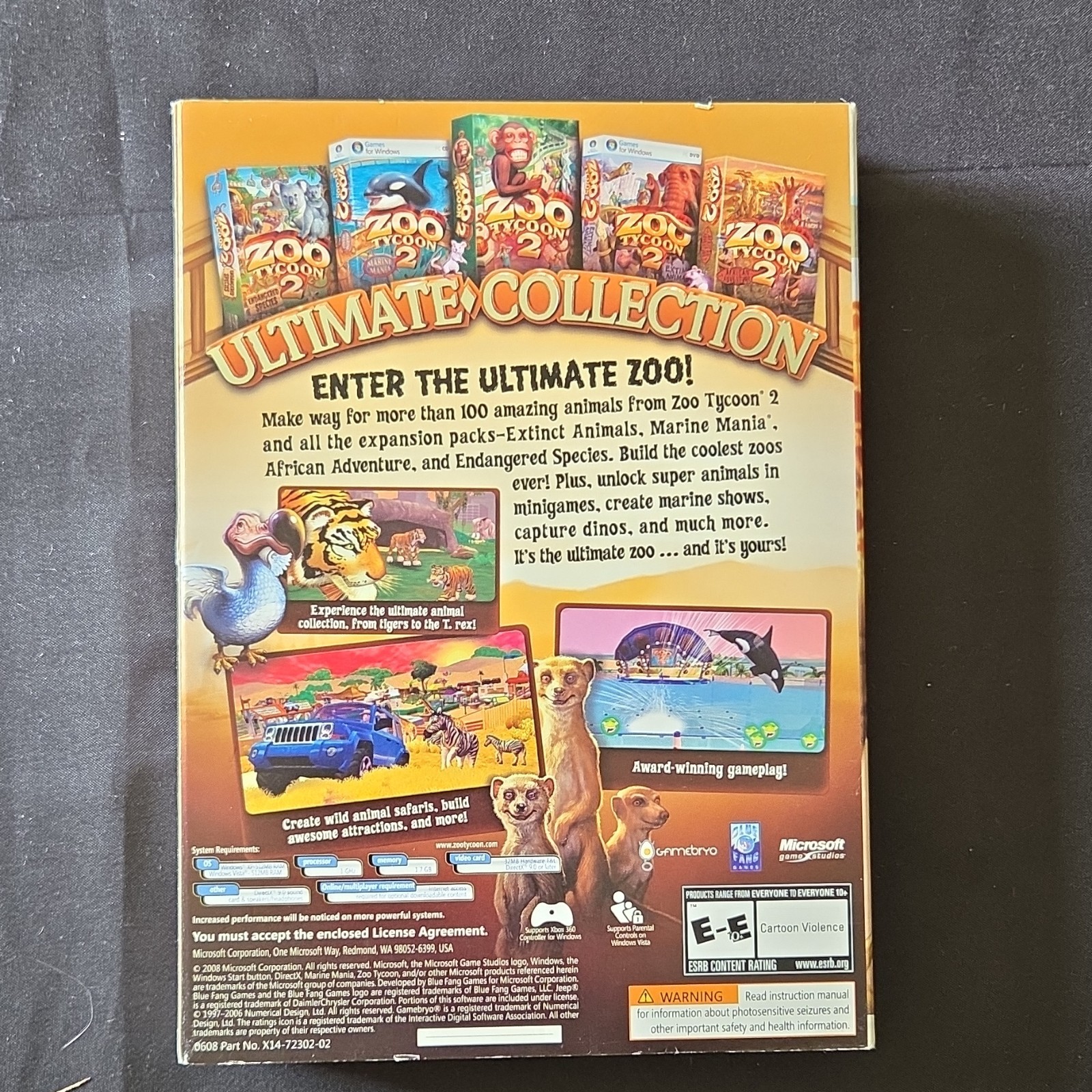 Zoo Tycoon 2 Ultimate Collection PC game (with sleave, case, 3 discs)