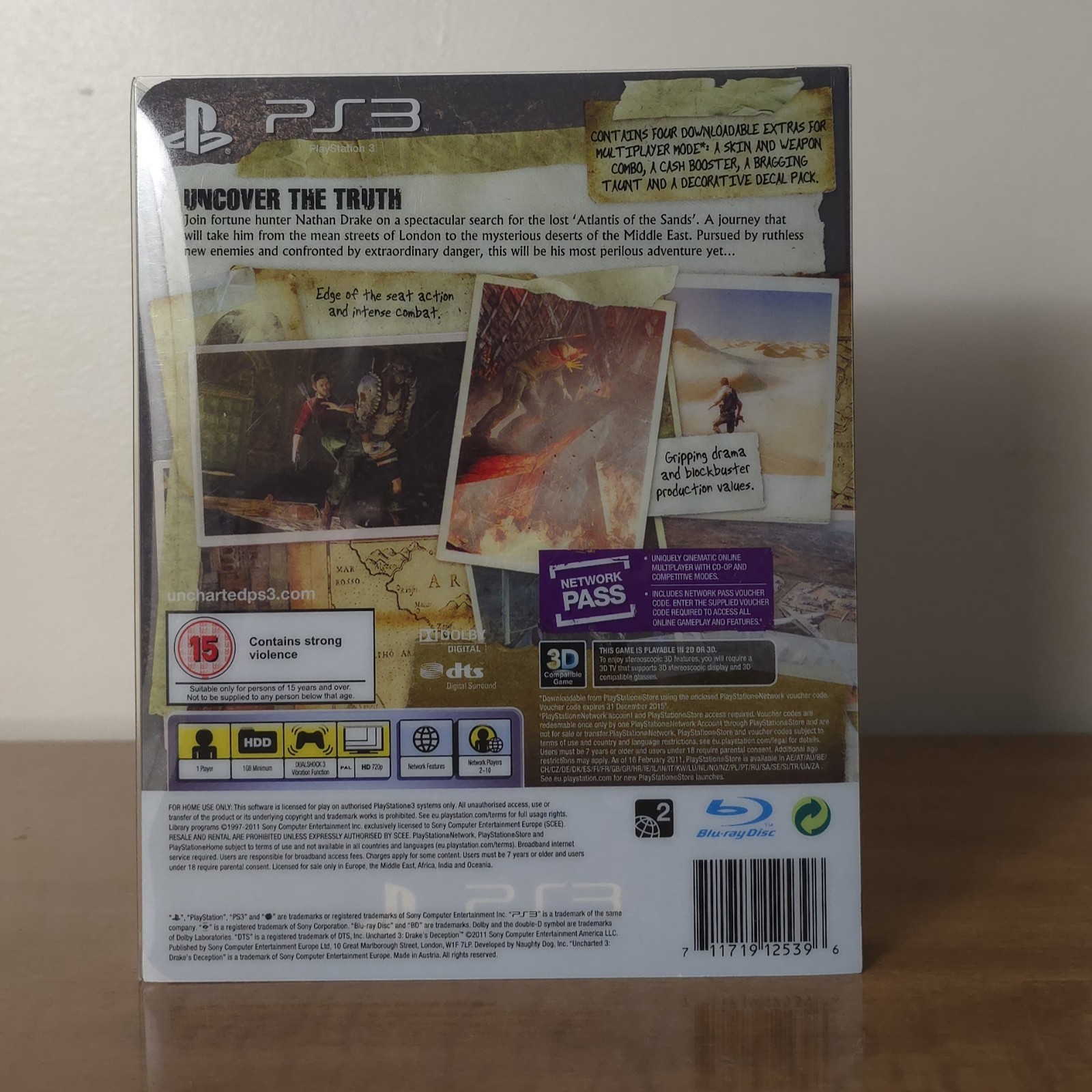 Uncharted 3 Explorer Edition PS3 PAL UK Import REGION FREE Mint Contents Chest
