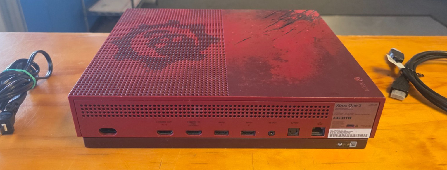 Microsoft Xbox One S Gears of War 4 Limited Edition 2 TB Crimson Red TESTED!
