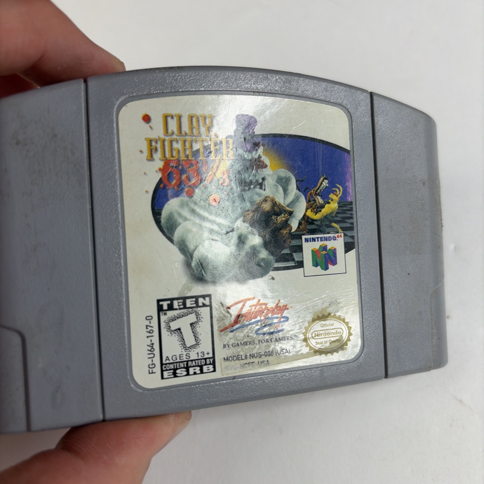 Clay Fighter 63 1/3 (Nintendo 64, 1997) N64 Tested Works And Authentic