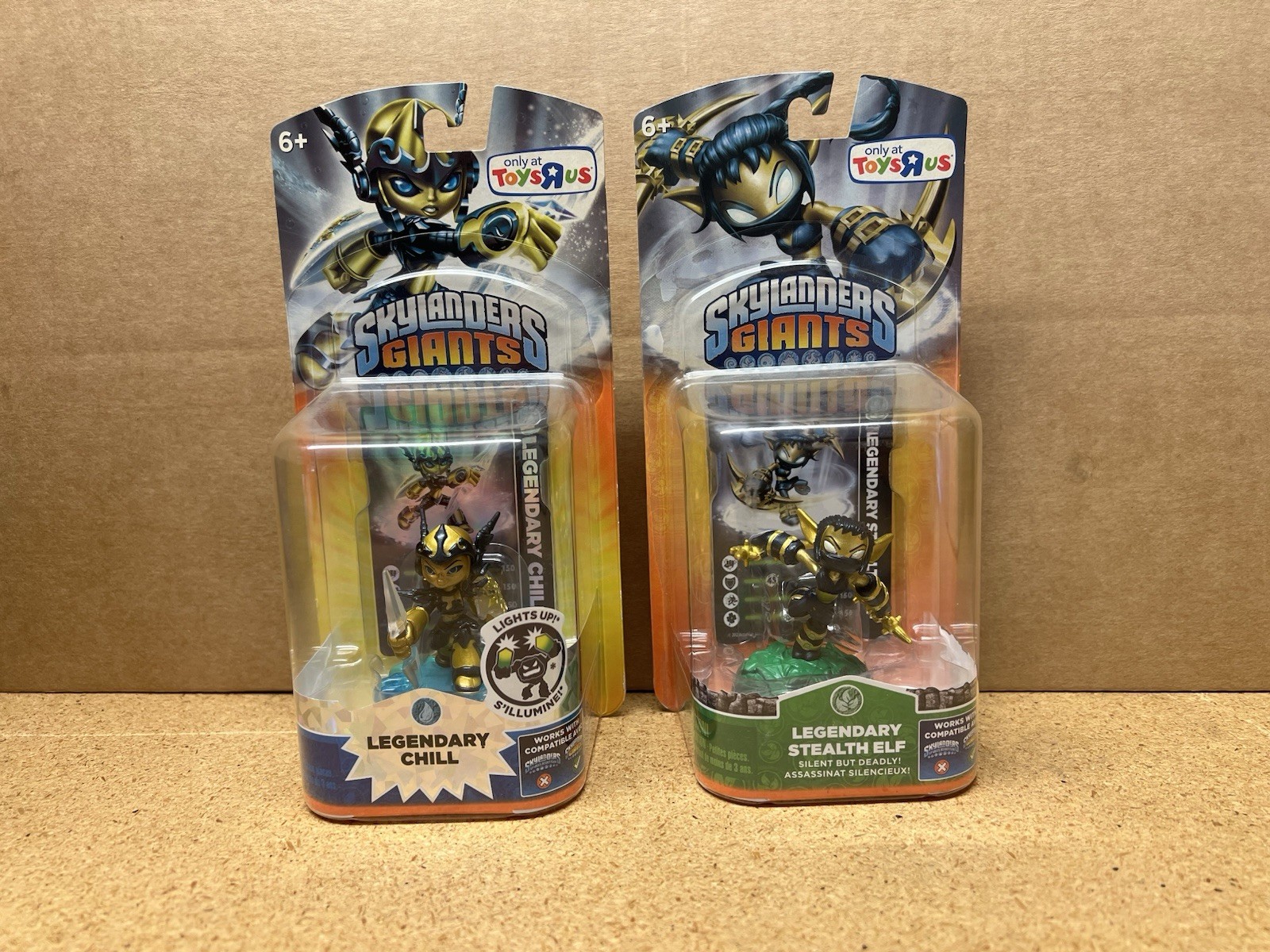 Skylanders Giants Legendary Stealth Elf Legendary Chill 2 Figures Toys R US NEW
