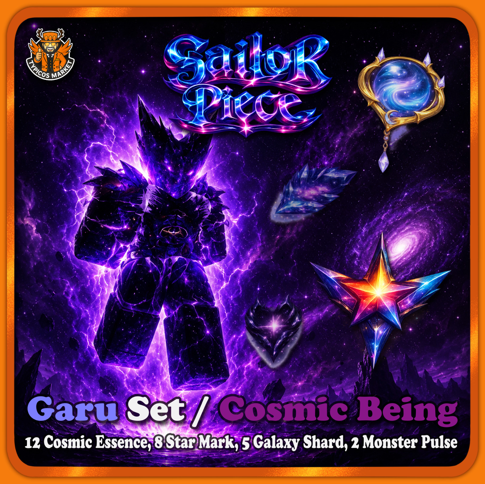 [Sailor Piece] – Garu Set / Cosmic Being – [Complete Materials🌌]