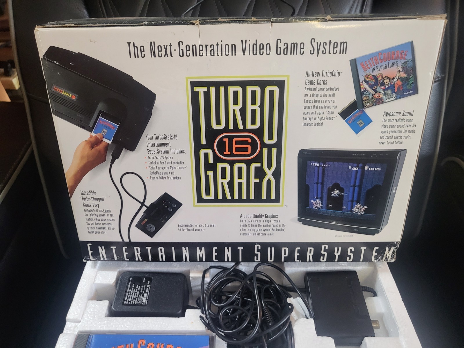 NEC TurboGrafx-16 Console Box Keith Courage Alien Crush